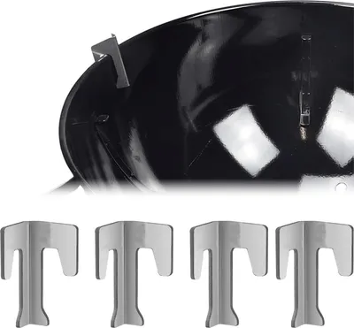 Image de Plaques de protection contre la chaleur en acier inoxydable, lot de 4, universelles, pour barbecues au gaz et au charbon