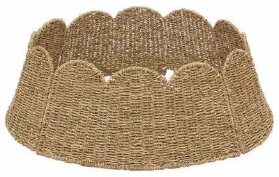 Produktbild von vidaXL Weihnachtsbaumkragen Rund Natur Ø 90 x 28 cm das Seegras