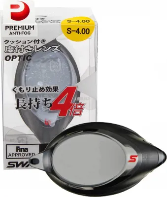 Produktbild von SWANS optisches Glas für Schwimmbrille SRXCL-N schwarz, Sehstärke:-6.0