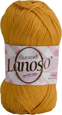 Produktbild von 50g Strickgarn Hanimeli Giza Baumwolle mercerisiert Sommerwolle Sommergarn Häkelgarn, Farbe:904 goldgelb