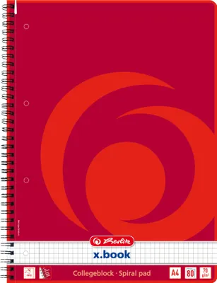 Produktbild von Herlitz Collegeblock / DIN A4 / Spiralblock / kariert / 80 Blatt