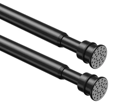 Produktbild von Teleskopstange zum Klemmen - Ausziehbare Klemmstange - Für Fenster und Türen - Weiß - 70-105 cm - Ø 14 mm - 2 Stück