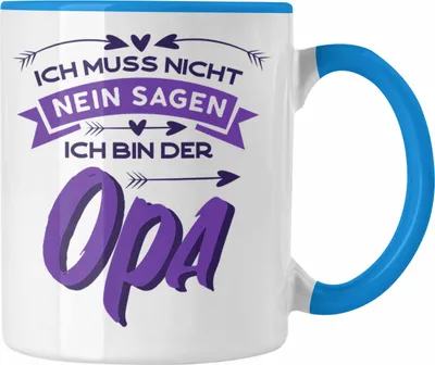 Produktbild von Trendation - Lustige Opa-Tasse Vatertag Bester Opa Geschenkidee (Blau)