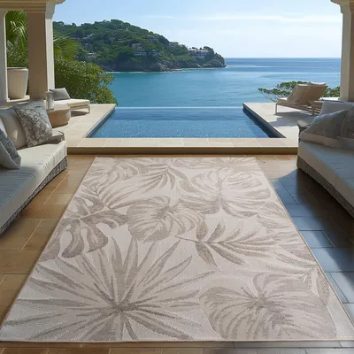 Image de Carpetsale24 Tapis d’Extérieur Imperméable et Résistant aux UV Idéal pour Cuisine Balcon Terrasse Jardin et Salon, Taille: 120x170 cm