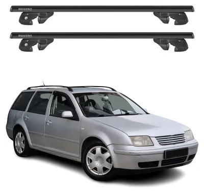 Produktbild von Dachträger Grundtäger für VW Bora Variant 1999-2005 Alu 90kg Schwarz 2tlg