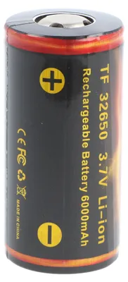 Produktbild von Trustfire 32650 6000mAh 3,7V geschützter Li-Ion-Akku mit Abmessungen 68,6x32,85mm