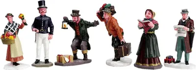 Produktbild von LEMAX Weihnachtsdorf: "Townsfolk Figurines", 6-tlg, (92355)