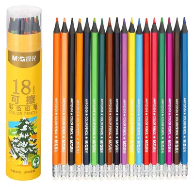 Productafbeelding van Set van 18 Uitwisbare Kleurpotloden voor Creatief Tekenen