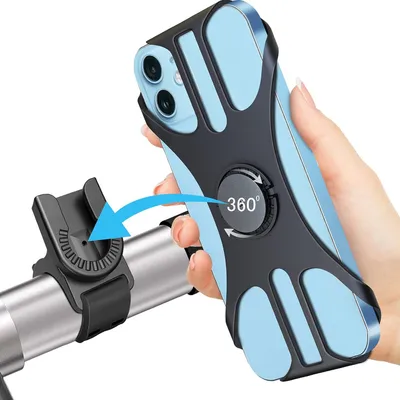 Produktbild von Handyhalterung Fahrrad, Universal Handyhalter Motorrad Abnehmbar 360°Verstellbare Fahrrad Handyhalterung für 4,0-7,0 Zoll Smartphone