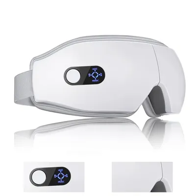 Produktbild von Elektrisches Augenmassagegerät – Augenmassager mit Wärme, Vibration & Musik, 6 Programme gegen Kopfschmerzen & Migräne, Wellness für Zuhause