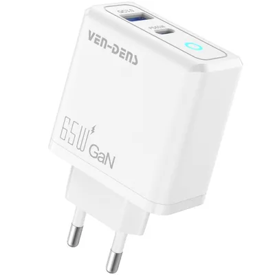Zdjęcie produktu dla Szybka Ładowarka Typ-C + USB - Biała KP34855