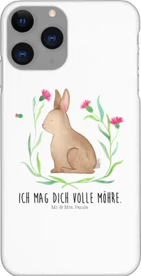 Produktbild von Mr. & Mrs. Panda Iphone 11 Pro Handyhülle Hase Sitzen - Weiß - Geschenk, Ostergrüße, Frohe Ostern, Premium Kunststoff, Liebe, Kaninchen, Handy Case