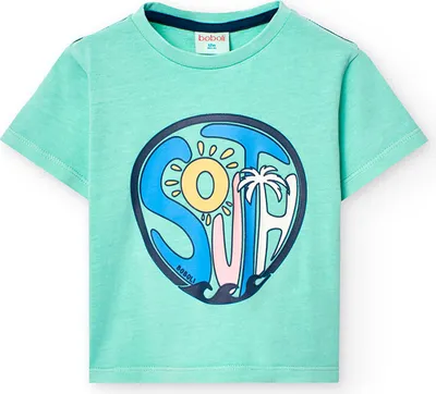 Produktbild von Boboli Knit Kurzarm-t-shirt Blau 6 Months Blau 6 Months
