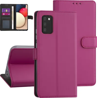 Produktbild von Samsung Galaxy A02s Book type case - Hot Pink - Card holder - Magnetic closure