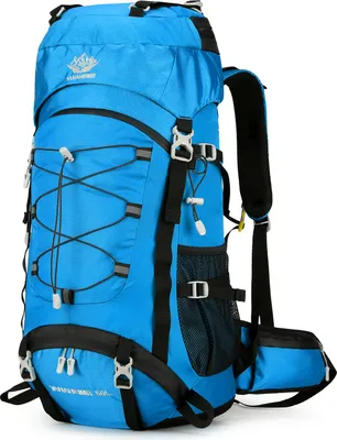 Produktbild von 60L Camping-Rucksack mit großem Fassungsvermögen, wasserdichter Rucksack-Bergsteigerrucksack für Wanderreisen