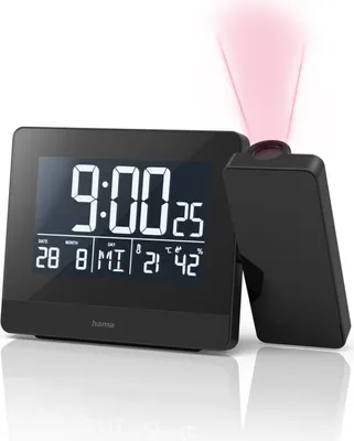 Produktbild von Hama Projektionswecker Wecker Elektronik Digital Funkwecker USB Anschluss Touchscreen