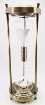 Immagine prodotto di Casa Padrino clessidra decorativa ottone / bianco Ø 21 x H. 61 cm - Decorazione per scrivania - Decorazione per soggiorno - Decorazione - Accessori per la decorazione