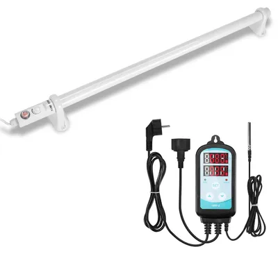 Productafbeelding van Eikuavons plantenverwarming, 135W, met temperatuurregelaar, 1 meter verwarmingsbuis voor kas en koudekas