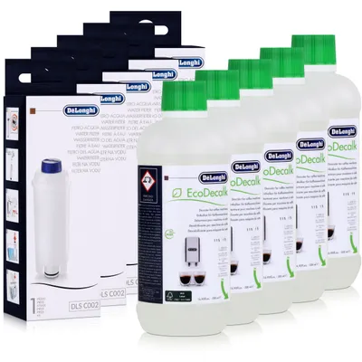 Produktbild von Delonghi EcoDecalk DLSC 500 Entkalker Wasserfilter DLS C002 Pflegeset (5er Pack)