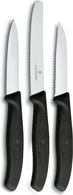 Produktbild von Victorinox Schälmesserset Schwarz - 3-teilig
