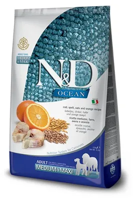 Zdjęcie produktu dla Farmina Pet Food N&D Ocean canine, Dorosły, Sielawa, 12 kg