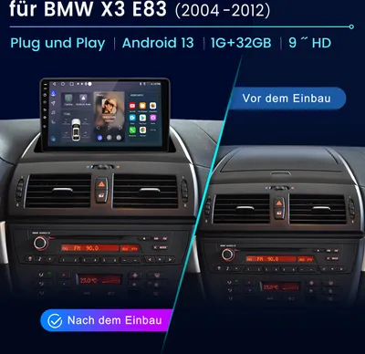 Produktbild von Einbau-Navigationsgeräte 9''1+32G CarplayAndriod13 Autoradio GPS Navi für bmw e83 2004-2012 SWC WIFI BT RDS DSP DAB+ 2DIN