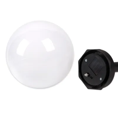 Produktbild von MasterLED Solar Gartenleuchte Kugel 3er Set - 30cm - Solarlampe mit Dämmerungssensor - IP44 - Gartenlampe zum Einstecken – Außenbeleuchtung
