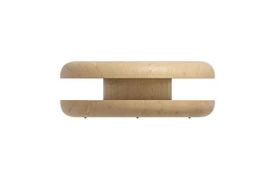 Produktbild von SalesFever Couchtisch Ø 90 cm | drehbar | rund | MDF mit Eichenholzfurnier | B 90 x T 90 x H 35 cm | Natur
