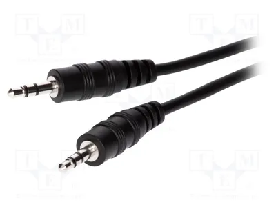 Obrázok produktu pre 1x Kábel s konektorom Jack 3,5 mm, obojstranný, čierny – kábel pre audio a video, iné, dĺžka 10 metrov