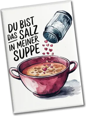 Produktbild von Du bist das Salz Souvenir Souvenir Magnet Salzstreuer und Suppe