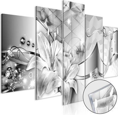 ABSTRAKT BLUMEN Acrylglasbild Modern Wandbild Glasbilder Bilder a-A-0587-k-m