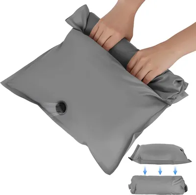 Produktbild von Vakuumbeutel 2 Stück, für Reisen, grau, 2 m, mit Handpumpe