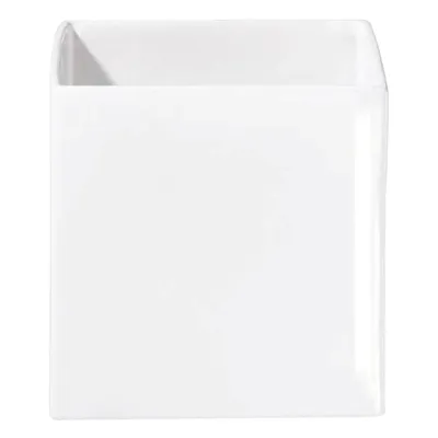Produktbild von ASA Selection Quadro Übertopf, Blumenvase, Blumen Dekoration, Keramikvase, Keramik, Weiß, 18 cm, 4623005