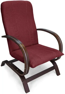 Produktbild von ANMIL FINKA TOFI Relaxsessel in Weinrot 66 x 102 x 74 cm Komfortabler Polstersessel mit Holzgestell mit Chrom-Zierleiste