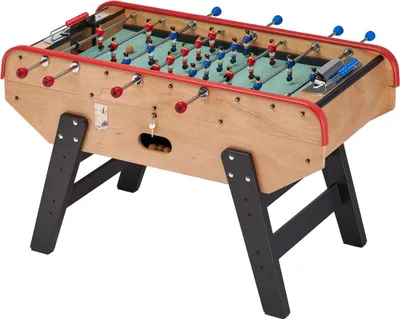 Image de KANGUI Babyfoot adulte luxe en bois style bistrot avec monnayeur - 10 balles liège - 30 jetons fournis
