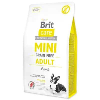 Obrázok produktu pre Brit Care Mini Grain Free Adult, Dospelý, Malé (5-10 kilogramov), Jahňacie, 2 kg