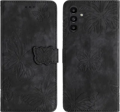Produktbild von Samsung Galaxy A26 Hülle - Coverup Schmetterlinge Klapphülle - Schwarz
