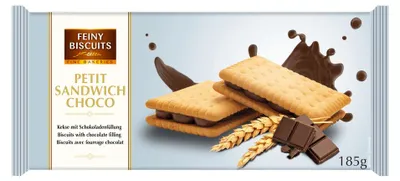 Produktbild von Sandwich Kekse mit Schokoladenfüllung 185g