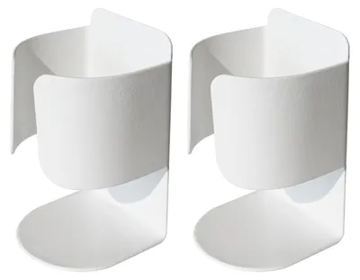Image de Lot de 2 porte-brosses à dents muraux – autocollants, acier inoxydable 304, blanc