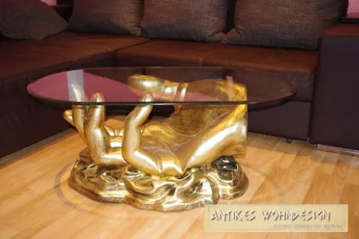 Produktbild von ANTIKES WOHNDESIGN Couchtisch AWD-CT-052 B:60cm H:40cm Gold