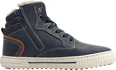 Imagen del producto de Zapatos para niños Mustang, botas de cordones para niño, color azul, para uso diario