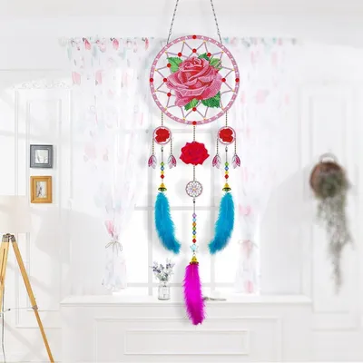 Immagine prodotto di Set di ricami a diamante "Fiori di rosa" - 18x68,5 cm