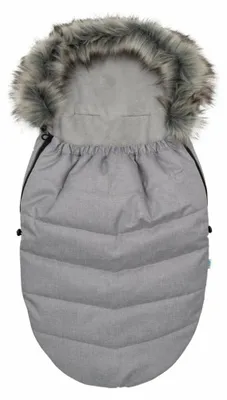 Image de Nouveau Bébé bavoir avec manteau de fourrure gris clair