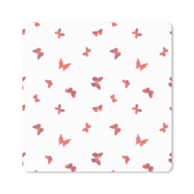 Produktbild von MuchoWow® Mauspad Mousepad Schmetterlinge - Muster - Tiere 20x20 cm - Mousepads - Maus Mat - Pad - Mausunterlage - Desk Mat - Bureauartikeln