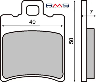Produktbild von Rms Malaguti F12 225100190 Organische Bremsbeläge    One Size