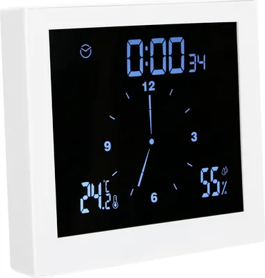 Image de TS-WP10 Horloge de douche Minuteur innovant Thermomètre étanche Hygromètre Salle de bain (blanc)