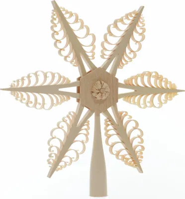 Produktbild von Baumschmuck Christbaumspitze Mittig 1Rosette (Beidseitig) BxHxT=24x24x4cm NEU