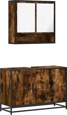 Zdjęcie produktu dla VidaXL 3300922, Dąb, Metal, Drewno, 60 kg, 900 mm, 330 mm, 600 mm