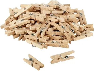 Produktbild von 80x itenga Holz Deko Klammern 2,5cm