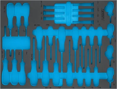 Image de HAZET 163-524L Plateau en mousse souple à 2 composants ∙ 519 mm x 392 mm